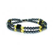 Magnet Clasp - 18cm Hematite Stone Beaded Bracelet